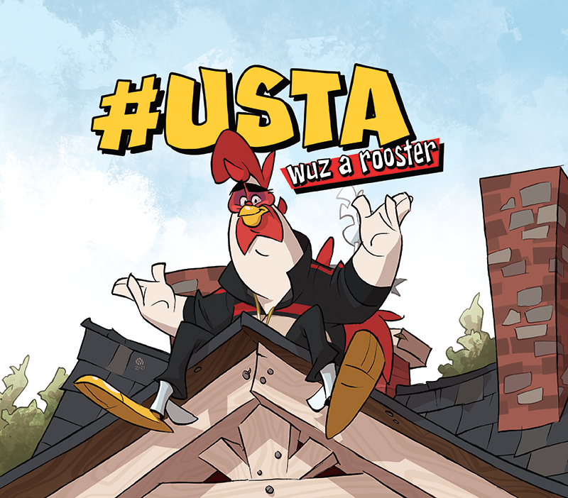 Usta Wuz A Rooster Book created by Athletes and Artists. Written by Langston Moore and Preston Thorne.